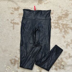 Spanx Faux Leather Leggings Size M